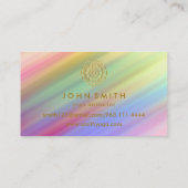 ミニマモダンリストバラ金ゴールドロータスヨガインストラクター 名刺 (裏面)