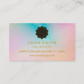 ミニマモダンリストバラ金ゴールドロータスヨガインストラクター 名刺 (裏面)