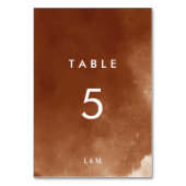 ミニマモダンリストバーンオレンジテラコッタ結婚ズ テーブルナンバー (裏面)