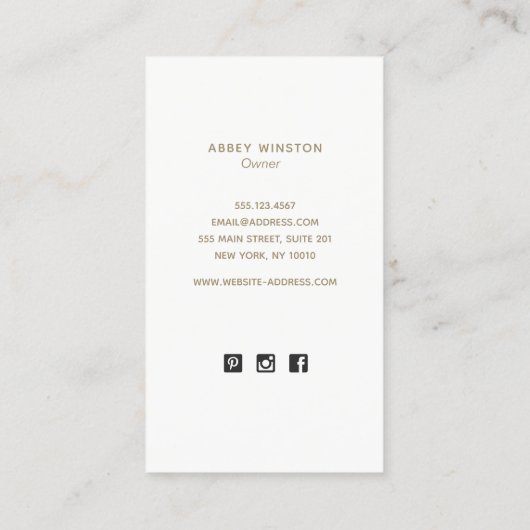 ミニマモダンリストパステルホログラフ 名刺 (裏面)