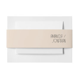 ミニマモダンリストパステル結婚ズベリーバンド 招待状ベリーバンド