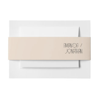 ミニマモダンリストパステル結婚ズベリーバンド 招待状ベリーバンド