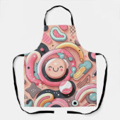 ミニマモダンリストパターンデザイン エプロン (正面)