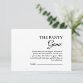ミニマモダンリストパンティブライダルシャワーゲームカード エンクロージャーカード (スタンド正面)