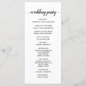 ミニマモダンリストパンパスグラスブーケ結婚ス プログラム (裏面)