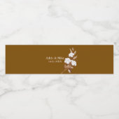 ミニマモダンリストパンパスグラスブーケ結婚ス ペットボトルラベル (シングルラベル)