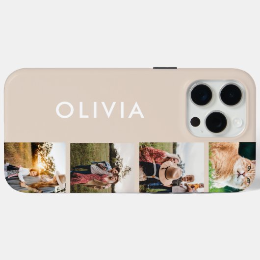 ミニマモダンリストパーソナライズされたの写真コラージュ Case-Mate iPhoneケース (裏面 (横))