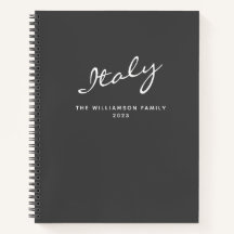 ミニマモダンリストパーソナライズされたグレイ旅行誌