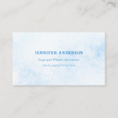 ミニマモダンリストパーソナライズされたブルー水色 名刺 (正面)