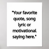 ミニマモダンリストパーソナライズされた引用文ポスター ポスター (正面)