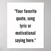 ミニマモダンリストパーソナライズされた引用文ポスター ポスター (正面)