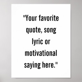 ミニマモダンリストパーソナライズされた引用文ポスター ポスター