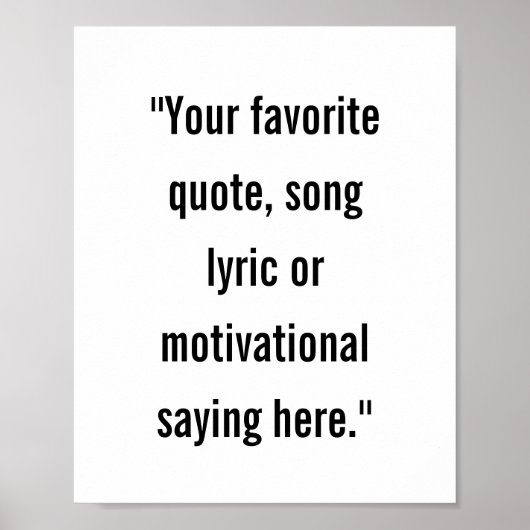 ミニマモダンリストパーソナライズされた引用文ポスター ポスター (正面)