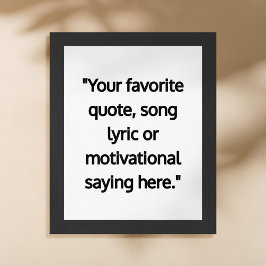 ミニマモダンリストパーソナライズされた引用文ポスター ポスター