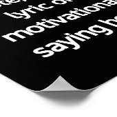 ミニマモダンリストパーソナライズされた引用文ポスター ポスター (角)