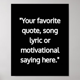 ミニマモダンリストパーソナライズされた引用文ポスター ポスター