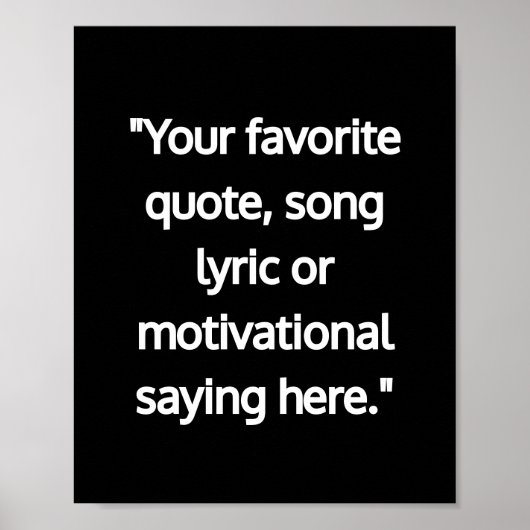 ミニマモダンリストパーソナライズされた引用文ポスター ポスター (正面)