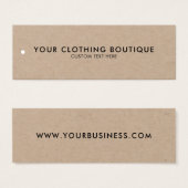 ミニマモダンリストビジネスクラフト衣料つるラベル (正面&裏面)