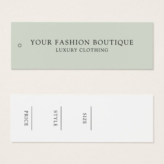 ミニマモダンリストビジネス服ラベルつるラベル (正面&裏面)