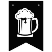 ミニマモダンリストビッはっきりしたクブラックバチュラーパーティ バンティングフラッグ (第1の旗)