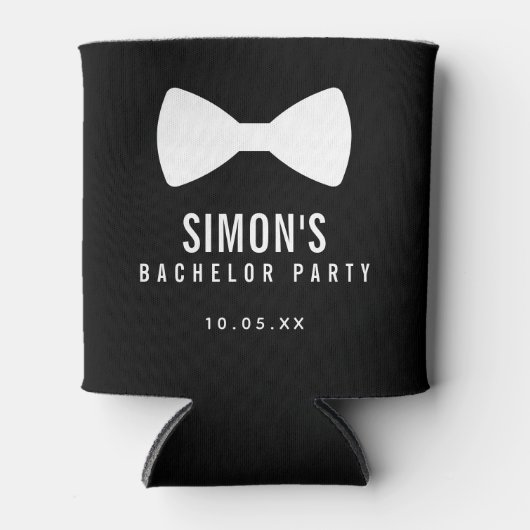 ミニマモダンリストビッはっきりしたクブラックバチュラーパーティ 缶クーラー (正面)