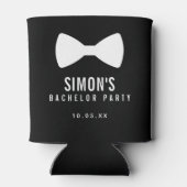 ミニマモダンリストビッはっきりしたクブラックバチュラーパーティ 缶クーラー (裏面)