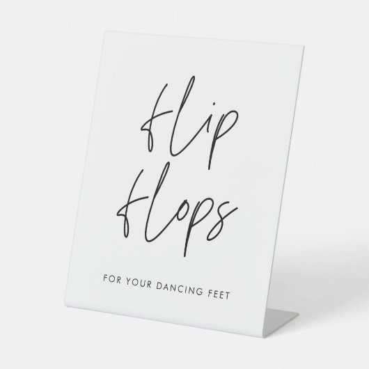 ミニマモダンリストビーチサンダル結婚ズ 台座サイン (正面)