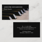 ミニマモダンリストピアノ先生プロフェッショナル 名刺 (正面/裏面)