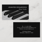 ミニマモダンリストピアノ先生プロフェッショナル 名刺 (正面/裏面)