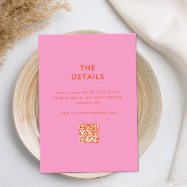 ミニマモダンリストピンクオ結婚レンジズ エンクロージャーカード