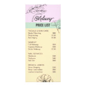 ミニマモダンリストピンクグリーン金ゴールドフローララインアート ラックカード (裏面)