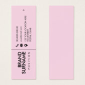 ミニマモダンリストピンクビジネスつるラベル (正面&裏面)
