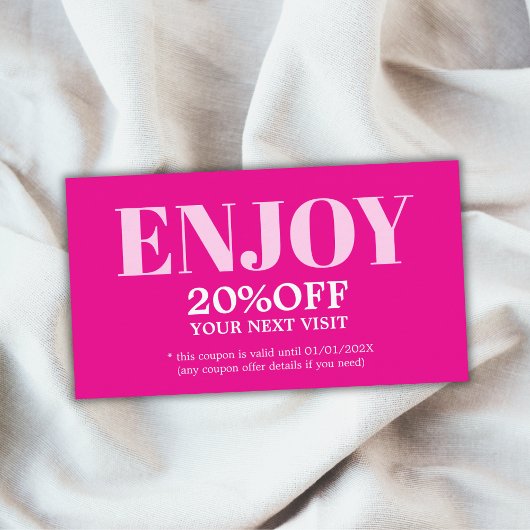 ミニマモダンリストピンクローズはっきりした美しい 割引カード