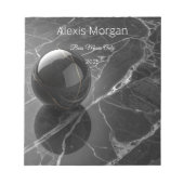 ミニマモダンリストピンク – パープル縁どテンプレート ノートパッド (正面)