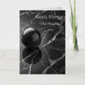 ミニマモダンリストピンク – パープル縁どテンプレート 箔グリーティングカード (正面)