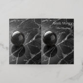 ミニマモダンリストピンク – パープル縁どテンプレート 箔グリーティングカード (外側レイダウン)