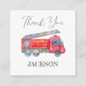 ミニマモダンリストファイアマン誕生日パーティーありがとう エンクロージャーカード (正面)