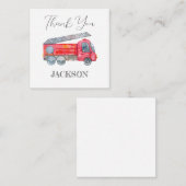 ミニマモダンリストファイアマン誕生日パーティーありがとう エンクロージャーカード (正面/裏面)