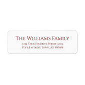 ミニマモダンリストファミリー差出人住所ラベル ラベル (正面)