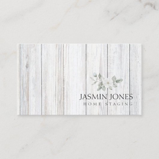 ミニマモダンリストファームハ素朴ウス木材QRコード 名刺 (正面)