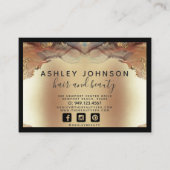 ミニマモダンリストフェイクゴールドフォイルのラッシュアフターケア 名刺 (正面)