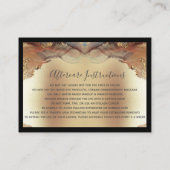 ミニマモダンリストフェイクゴールドフォイルのラッシュアフターケア 名刺 (裏面)