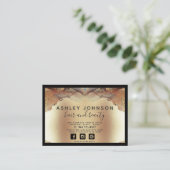 ミニマモダンリストフェイクゴールドフォイルのラッシュアフターケア 名刺 (スタンド正面)