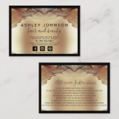 ミニマモダンリストフェイクゴールドフォイルのラッシュアフターケア 名刺 (正面/裏面)