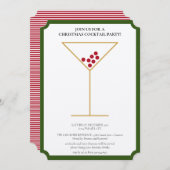 ミニマモダンリストフェスティバルクリスマスカクテルパーティー 招待状 (正面/裏面)