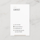 ミニマモダンリストフェミニンゴールデンイチョウ 名刺 (裏面)