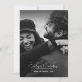 ミニマモダンリストフォトウェディング招待、クリームバック 招待状 (正面)