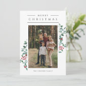 ミニマモダンリストフォトコラージメリークリスマス カード (スタンド正面)