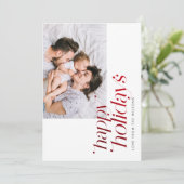 ミニマモダンリストフォトコラージュスタイリッシュレッドフォイル シーズンカード (スタンド正面)