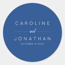 ミニマモダンリストフランスのブルーのカスタムウェディング